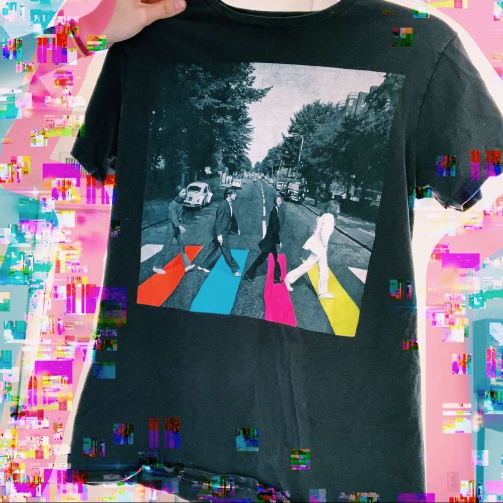 💛BEATLES abbey road sgt pepper band tee shirt